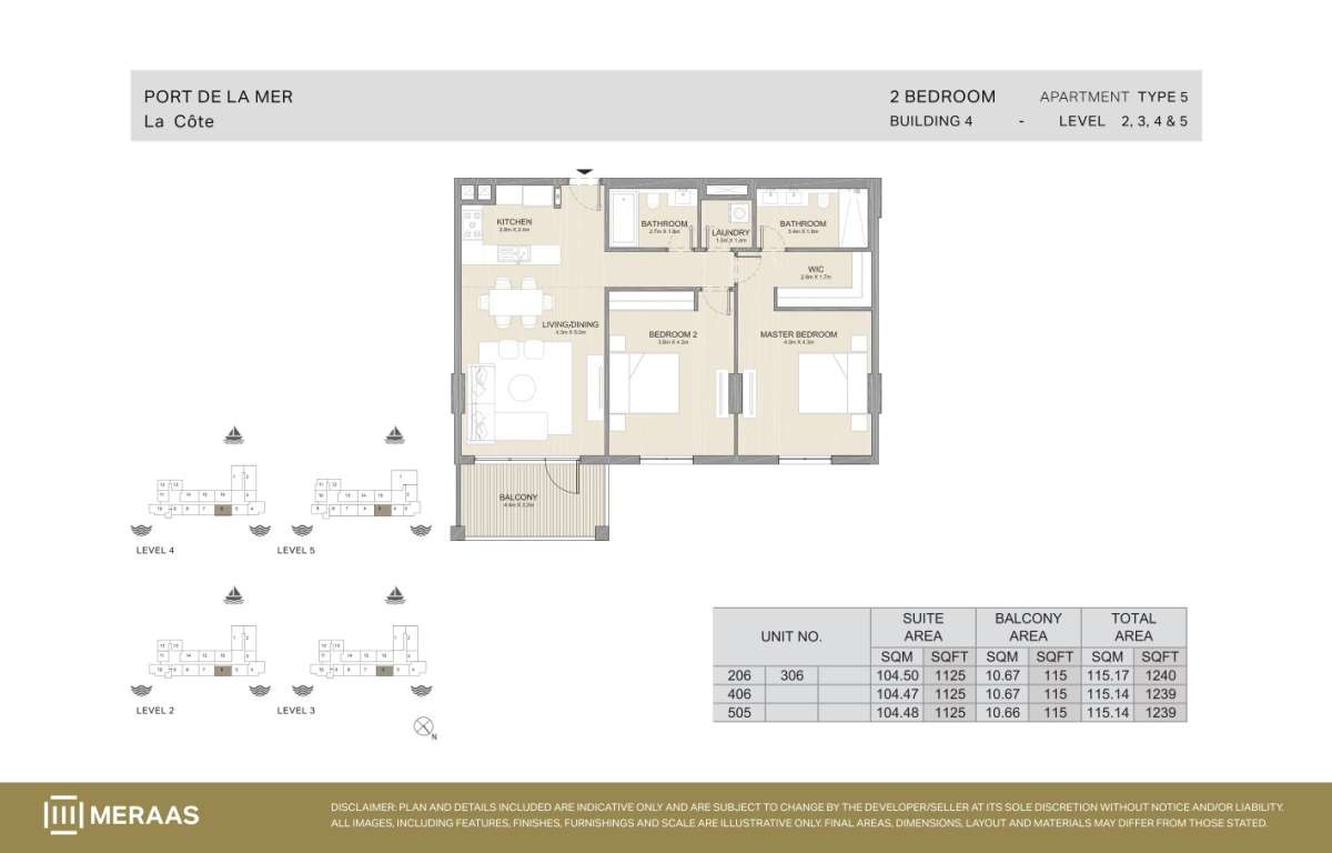 Type 5 - Unit 206,306,406,505